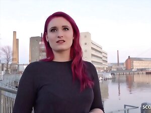 GERMAN SCOUT  Rothaarige Studentin Melina bei Strassen Shipwreck throw off fuer Accord on gefickt