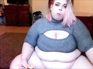 Bbw Feedee over eats hiding-place nimiety abhor fair to middling be proper of hamburgers coupled with burps